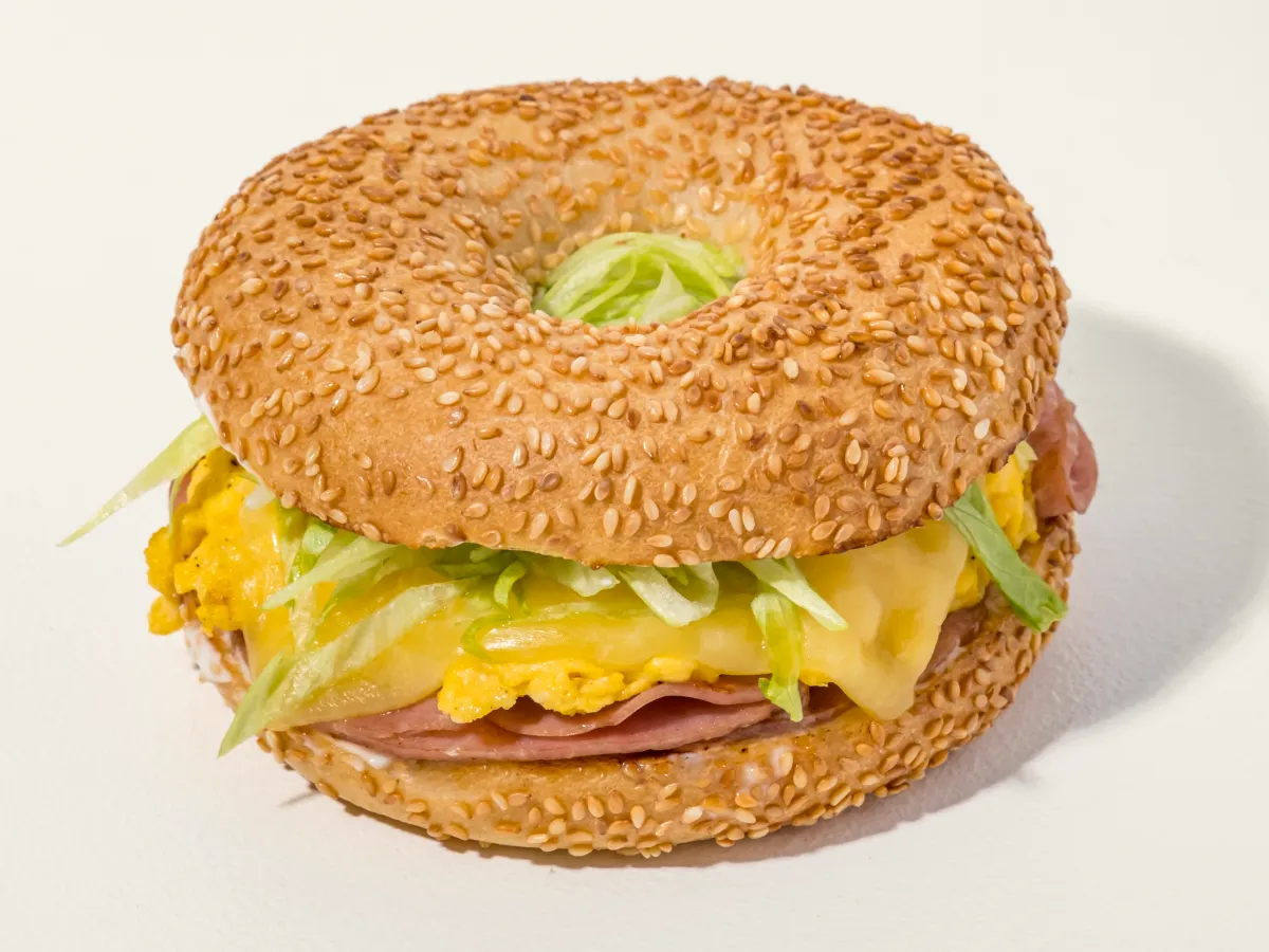 Turkey Cheese Melt Bagel